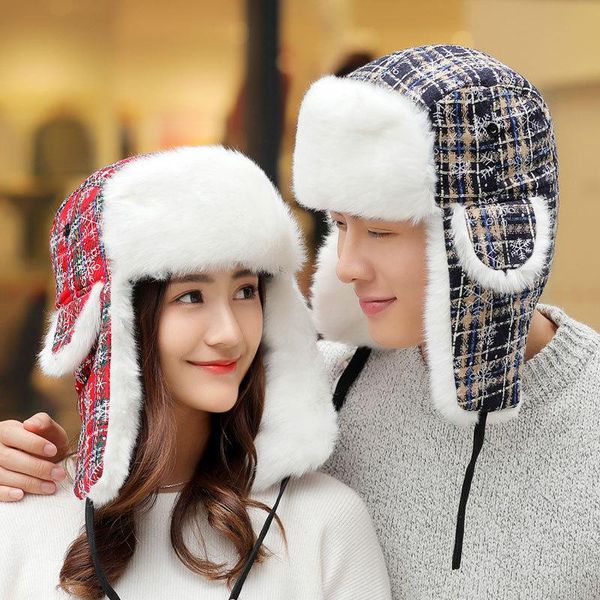 berets outdoor wind prevent riding bomber hat for women men earflap cap northeast warm trapper korean version cute russian, Blue;gray
berets outdoor wind prevent riding bomber hat for women men earflap cap northeast warm trapper korean version cute russian, Blue;gray
