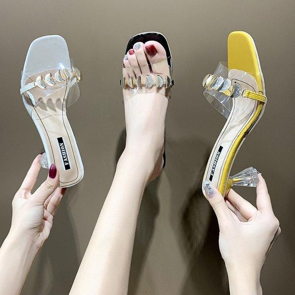 slippers casual shoes woman 2021 glitter slides pantofle transparent heel heeled mules luxury jelly soft thin high rubber, Black
slippers casual shoes woman 2021 glitter slides pantofle transparent heel heeled mules luxury jelly soft thin high rubber, Black