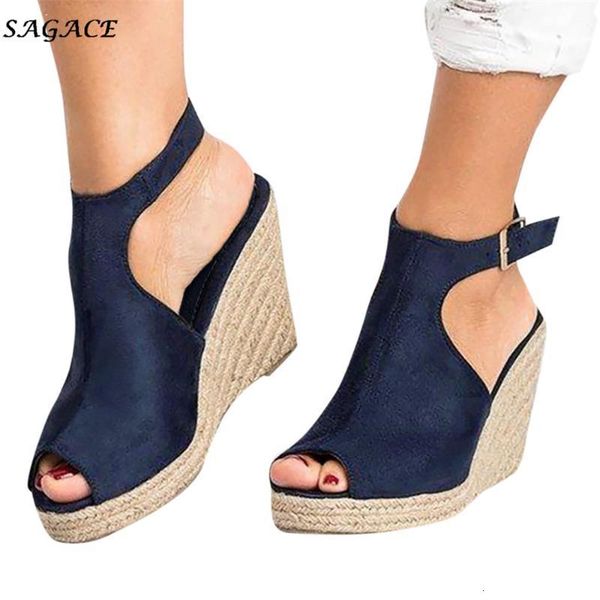 sandals shoes women solid wedges buckle strap roman summer ladies and pu 6cm heel ankle knf7, Black
sandals shoes women solid wedges buckle strap roman summer ladies and pu 6cm heel ankle knf7, Black