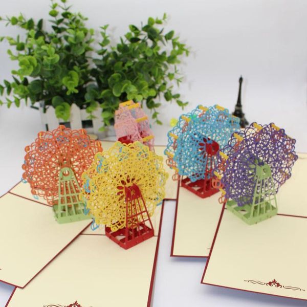 creative 3d three-dimensional greeting card hand-carved origami paper-cut colorful ferris wheel holiday travel ornaments cards
creative 3d three-dimensional greeting card hand-carved origami paper-cut colorful ferris wheel holiday travel ornaments cards