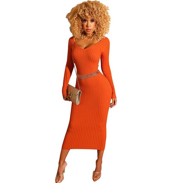 casual dresses autumn ribbed knitted sweater dress women v neck long sleeve slim elegant bodycon maxi nightclub party, Black;gray
casual dresses autumn ribbed knitted sweater dress women v neck long sleeve slim elegant bodycon maxi nightclub party, Black;gray