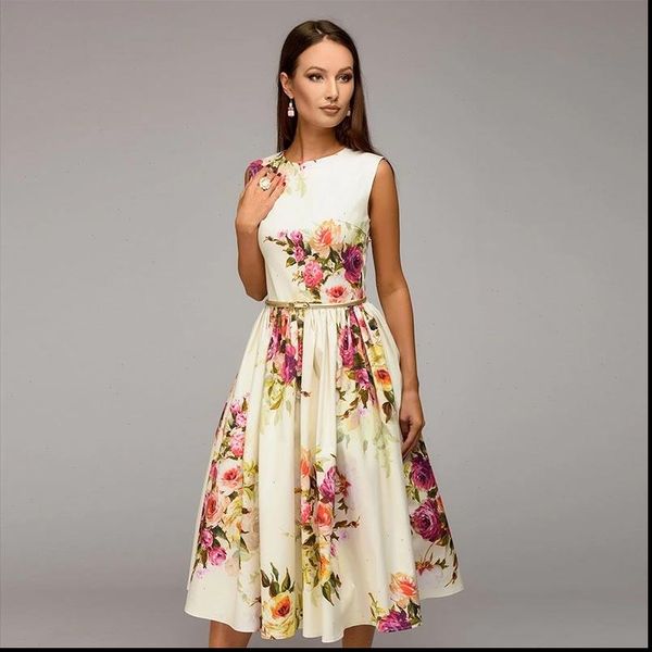 party summer autumn sleeveless womens dresses flowers printing vestidos elegant casual a line no belt, Black;gray
party summer autumn sleeveless womens dresses flowers printing vestidos elegant casual a line no belt, Black;gray