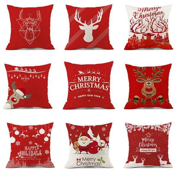 cushion/decorative pillow merry christmas red cushion cover reindeer 45*45 cm linen pillowcase sofa xmas decoration for home party
cushion/decorative pillow merry christmas red cushion cover reindeer 45*45 cm linen pillowcase sofa xmas decoration for home party