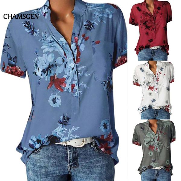 women's blouses & shirts chamsgen women printed pocket plus size blouse short sleeve easy shirt womens blusas mujer de moda 2021 f5, White
women's blouses & shirts chamsgen women printed pocket plus size blouse short sleeve easy shirt womens blusas mujer de moda 2021 f5, White