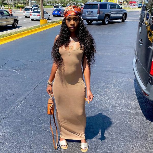 streetwear long casual dress women 2021 sleeveless backless solid khaki vacation beach dress summer clothes for women slip dress, Black;white
streetwear long casual dress women 2021 sleeveless backless solid khaki vacation beach dress summer clothes for women slip dress, Black;white