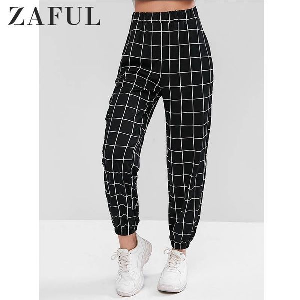 women's pants & capris zaful high rise plaid jogger pocket ornament elastic waist slim fit bttoms for women prevalent style fall2021, Black;white
women's pants & capris zaful high rise plaid jogger pocket ornament elastic waist slim fit bttoms for women prevalent style fall2021, Black;white