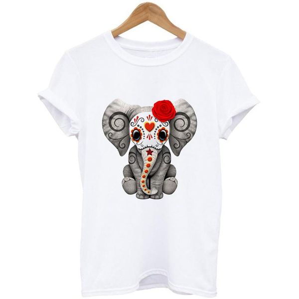 women's t-shirt summer colorful elephant vogue cartoon lady t-shirts harajuku short sleeve funny t shirt womens graphic tee, White
women's t-shirt summer colorful elephant vogue cartoon lady t-shirts harajuku short sleeve funny t shirt womens graphic tee, White