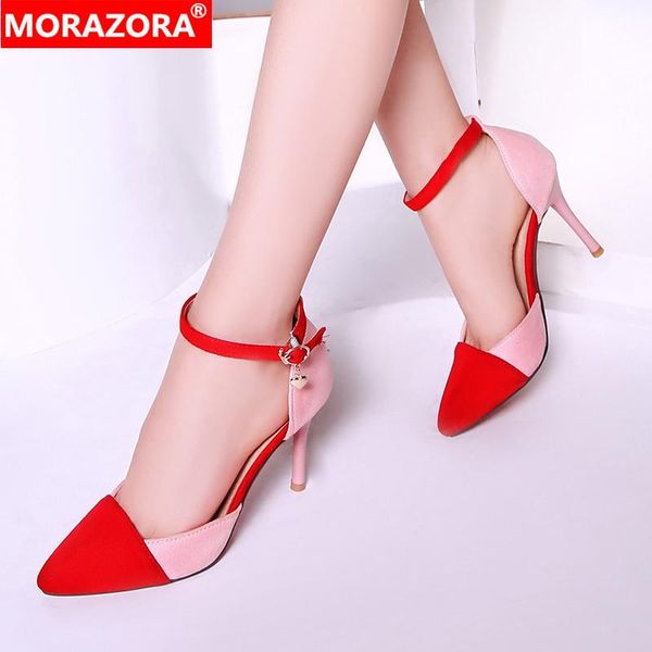 arrival women pumps flock summer shoes mixed colors stiletto high heels buckle elegant party dress, Black
arrival women pumps flock summer shoes mixed colors stiletto high heels buckle elegant party dress, Black
