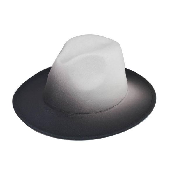 wide brim hats fashion gradient color hat woolen solid men big-brimmed felt autumn and winter jazz woman, Blue;gray
wide brim hats fashion gradient color hat woolen solid men big-brimmed felt autumn and winter jazz woman, Blue;gray