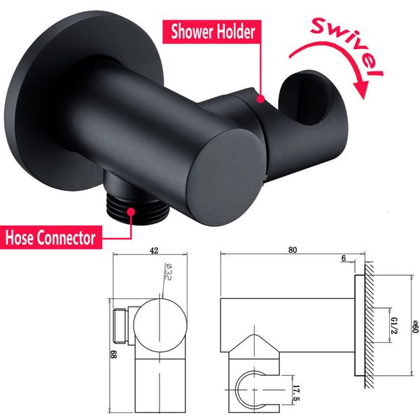 other faucets, showers & accs brass adjustable wall holder handheld water-saving bath round matt black finish head connector r1ay
other faucets, showers & accs brass adjustable wall holder handheld water-saving bath round matt black finish head connector r1ay