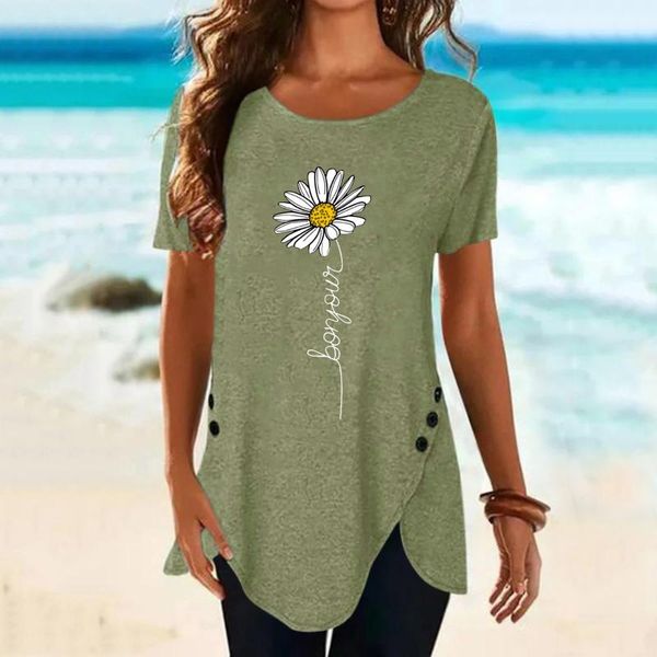 women's blouses & shirts 2021 summer short sleeve blouse women fashion floral printing tunic round neck buttons shirt vintage bluzki d, White
women's blouses & shirts 2021 summer short sleeve blouse women fashion floral printing tunic round neck buttons shirt vintage bluzki d, White