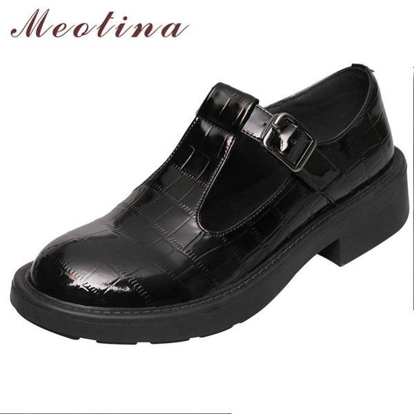 dress shoes meotina women t-strap high heels natural genuine leather chunky cow buckle pumps female big size 33-42, Black
dress shoes meotina women t-strap high heels natural genuine leather chunky cow buckle pumps female big size 33-42, Black