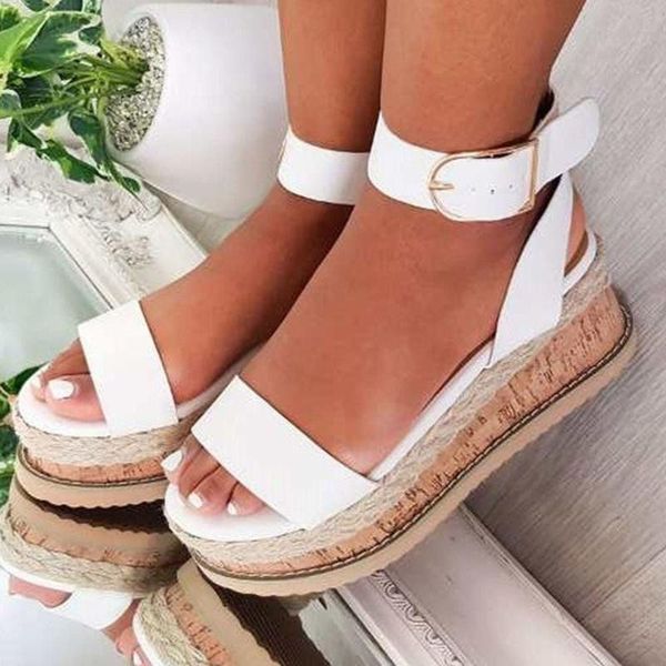 sandals 2021 women thick bottom wedges for high heels summer buckle strap shoes chaussures femme, Black
sandals 2021 women thick bottom wedges for high heels summer buckle strap shoes chaussures femme, Black