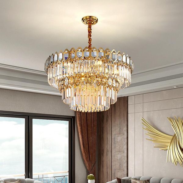pendant lamps postmodern light luxury crystal chandelier simple fashion living room bedroom el villa model
pendant lamps postmodern light luxury crystal chandelier simple fashion living room bedroom el villa model