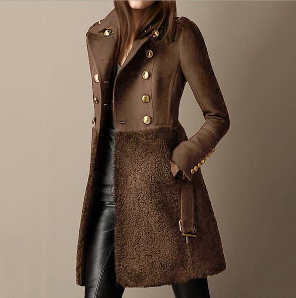 women's jackets 2021 autumn winter casual coat slim fitting stitching tweed, Black;brown
women's jackets 2021 autumn winter casual coat slim fitting stitching tweed, Black;brown
