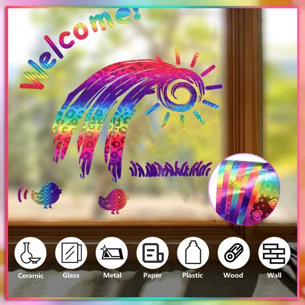 window stickers multicolor adhesive craft rainbow self-adhesive permanent roll design lettering film cup glass decal sticker diy 30*25
window stickers multicolor adhesive craft rainbow self-adhesive permanent roll design lettering film cup glass decal sticker diy 30*25