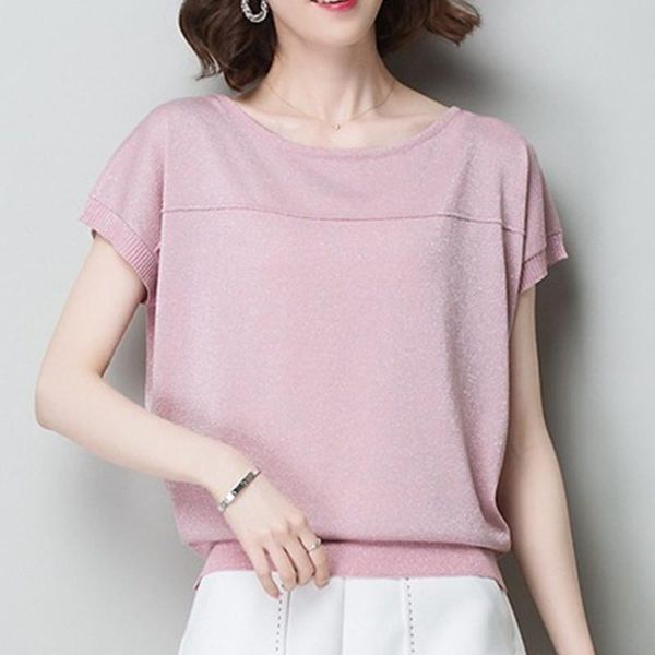 women's t-shirt 2021 women bat sleeve loose t shirt bright silk knitted ice short tshirt korean clothes, White
women's t-shirt 2021 women bat sleeve loose t shirt bright silk knitted ice short tshirt korean clothes, White
