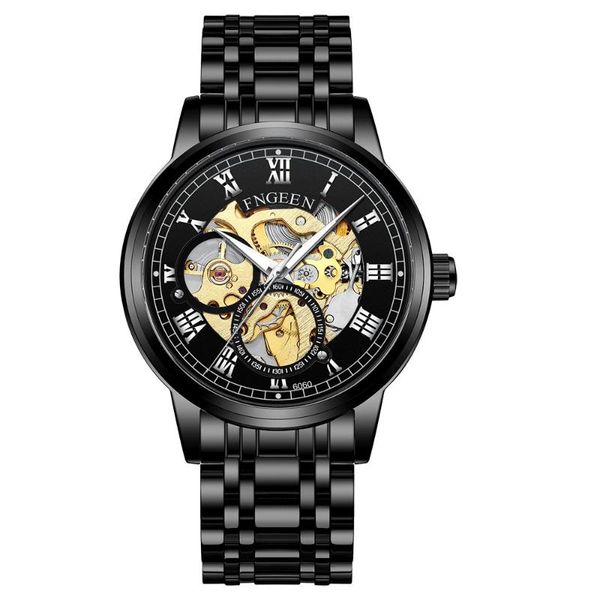 wristwatches fngeen fenzun fashion watch men's automatic hollow mechanical 2021 steel belt genuine waterproof reloj, Slivery;brown
wristwatches fngeen fenzun fashion watch men's automatic hollow mechanical 2021 steel belt genuine waterproof reloj, Slivery;brown