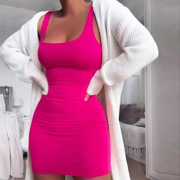 dhl ship square neck sleeveless bodycon mini dress basic women summer black backless party yellow clubwear dresses s-xl cf4321, Black;gray
dhl ship square neck sleeveless bodycon mini dress basic women summer black backless party yellow clubwear dresses s-xl cf4321, Black;gray