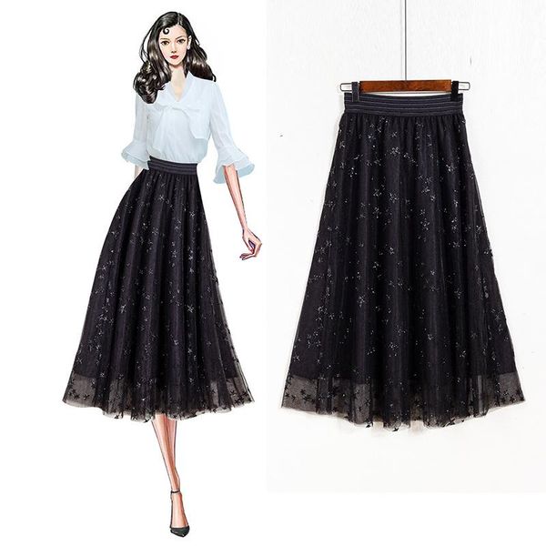 skirts star embroidery summer skirt black a-line casual midi women 2021 mesh fairy 3252ly
skirts star embroidery summer skirt black a-line casual midi women 2021 mesh fairy 3252ly