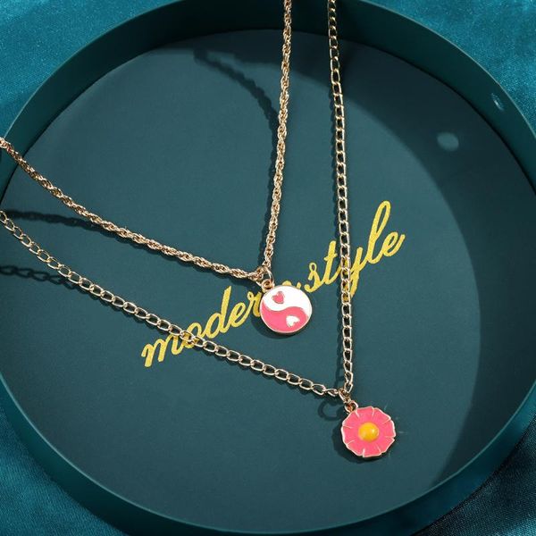 chains multilayer flowers geometry pendant necklaces for women yin yang round gold silver color choker necklace fashion jewelry gifts
chains multilayer flowers geometry pendant necklaces for women yin yang round gold silver color choker necklace fashion jewelry gifts