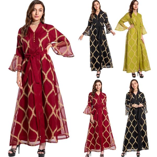 ethnic clothing muslim women long dress dubai kaftan arabic abaya islamic ramadan embroidery flare sleeve maxi robe gown middle east, Red
ethnic clothing muslim women long dress dubai kaftan arabic abaya islamic ramadan embroidery flare sleeve maxi robe gown middle east, Red