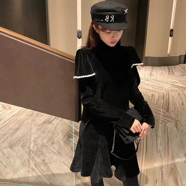 casual dresses vintage elegant ruffles woman dress 2021 autumn winter long sleeve mini black velvet for women vestido de mujer, Black;gray
casual dresses vintage elegant ruffles woman dress 2021 autumn winter long sleeve mini black velvet for women vestido de mujer, Black;gray