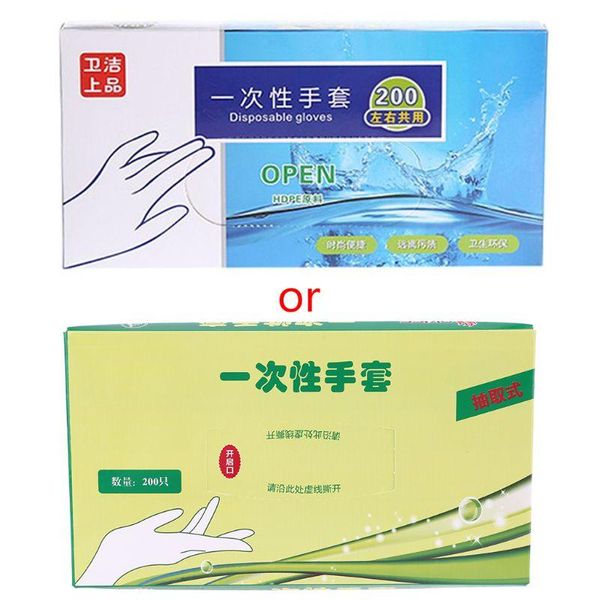 disposable gloves 200pcs/100pcs plastic large polyethylene clear dealing cooking cleaning kitchen restaurant bbq accessory
disposable gloves 200pcs/100pcs plastic large polyethylene clear dealing cooking cleaning kitchen restaurant bbq accessory