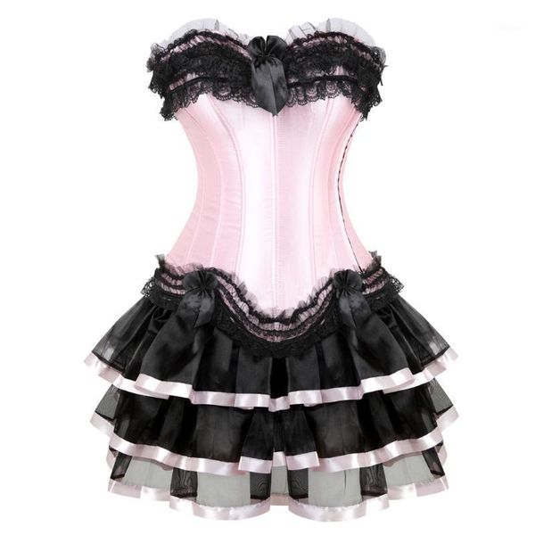 bustiers & corsets showgirls lace trim pink dress burlesque corset with mini tutu skirt dancing costume victorian corselet plus size, Black;white
bustiers & corsets showgirls lace trim pink dress burlesque corset with mini tutu skirt dancing costume victorian corselet plus size, Black;white
