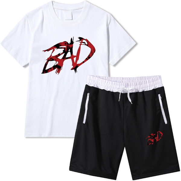 jogging clothing 2022 summer men's brand casual sports suit cotton short-sleeved breathable t-shirt +sports pants two-piece sportswear, Black;red
jogging clothing 2022 summer men's brand casual sports suit cotton short-sleeved breathable t-shirt +sports pants two-piece sportswear, Black;red
