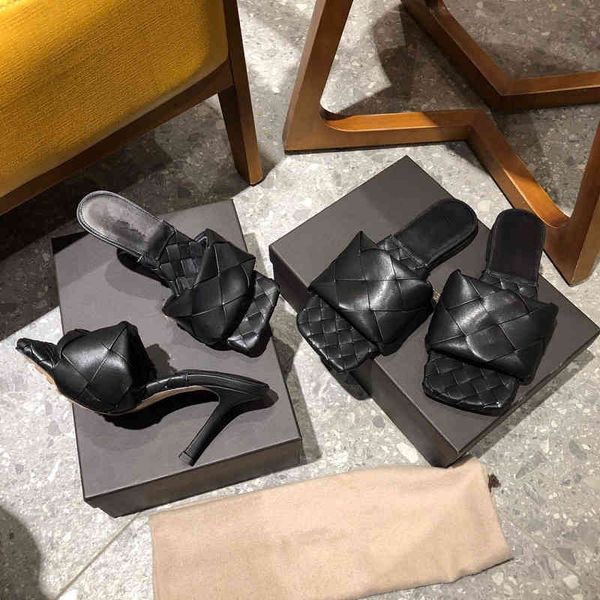 women slippers square toe weave high leather designer ladies street beach sandals slides shoes spike heels new hot, Black
women slippers square toe weave high leather designer ladies street beach sandals slides shoes spike heels new hot, Black