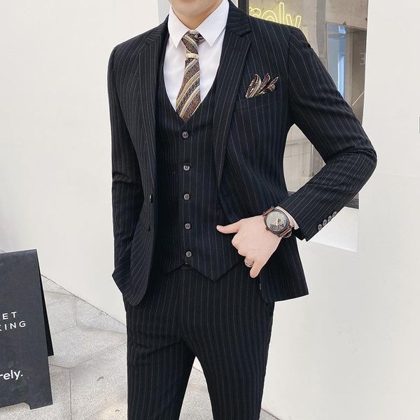 men's suits & blazers spot three-piece suit striped suit, president, boys, groom, wedding dress, business, White;black
men's suits & blazers spot three-piece suit striped suit, president, boys, groom, wedding dress, business, White;black