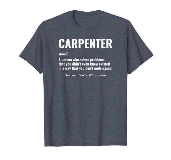 carpenter problem solver road bustle job gift idea shirt, White;black