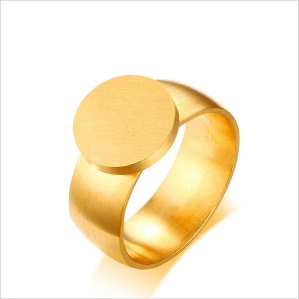 cluster rings 2021 jewelry titanium steel simple golden ring, Golden;silver