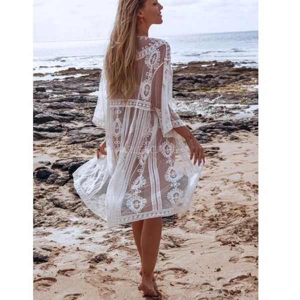 ladies women white bikini cover up beach cardigan dress swimwear beachwear bathing suit summer lace kimono women's, White;black
ladies women white bikini cover up beach cardigan dress swimwear beachwear bathing suit summer lace kimono women's, White;black