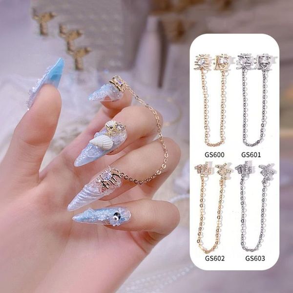 nail art decorations 1 pcs rhinestone fashion exquisite luxury metal zircon chain pendant jewelry diy manicure accessories, Silver;gold
nail art decorations 1 pcs rhinestone fashion exquisite luxury metal zircon chain pendant jewelry diy manicure accessories, Silver;gold