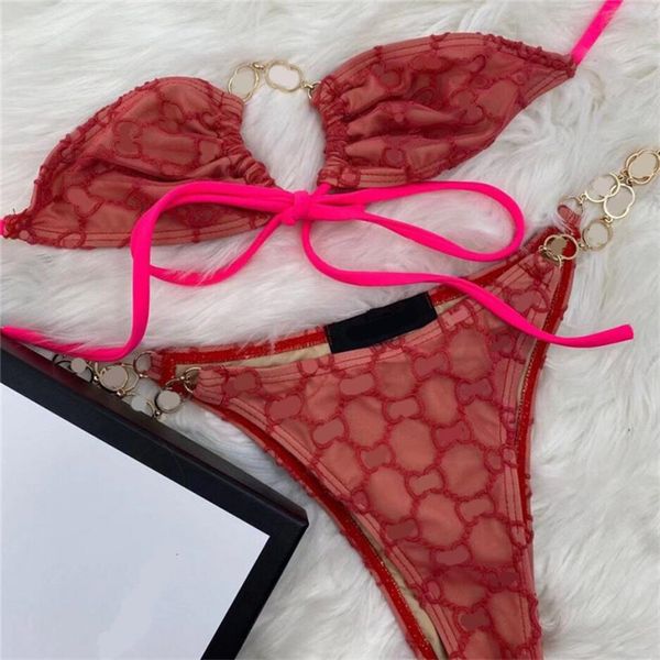 gold chain female triangle bikini set mesh letters prited bathing suits solid color backless swimwear for women
gold chain female triangle bikini set mesh letters prited bathing suits solid color backless swimwear for women