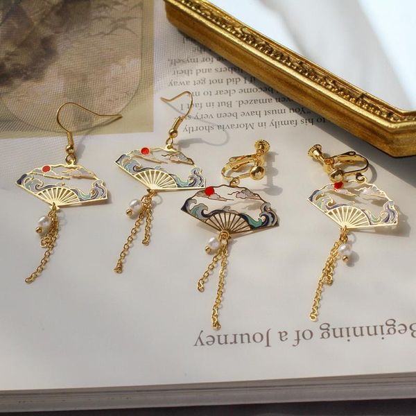dangle & chandelier gold hollow fan japanese fashion chinese style antique tassel pearl long ear hook female earring women jewelry, Silver
dangle & chandelier gold hollow fan japanese fashion chinese style antique tassel pearl long ear hook female earring women jewelry, Silver