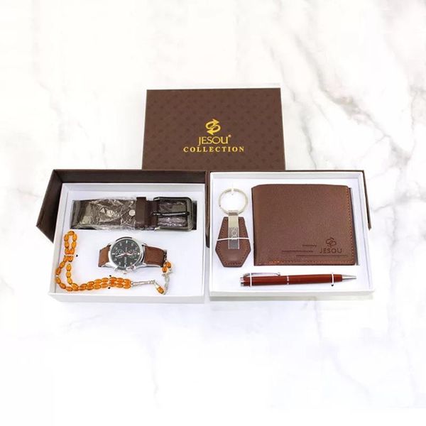 wristwatches men's beautifully packed gift box watches set quartz wrist watch keychain belt wallet rosary bracelet pen combination mens, Slivery;brown
wristwatches men's beautifully packed gift box watches set quartz wrist watch keychain belt wallet rosary bracelet pen combination mens, Slivery;brown