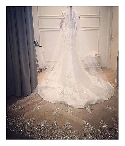 bridal veils 2021 women's sequin lace wedding veil with comb 3 meters long white ivory, Black
bridal veils 2021 women's sequin lace wedding veil with comb 3 meters long white ivory, Black