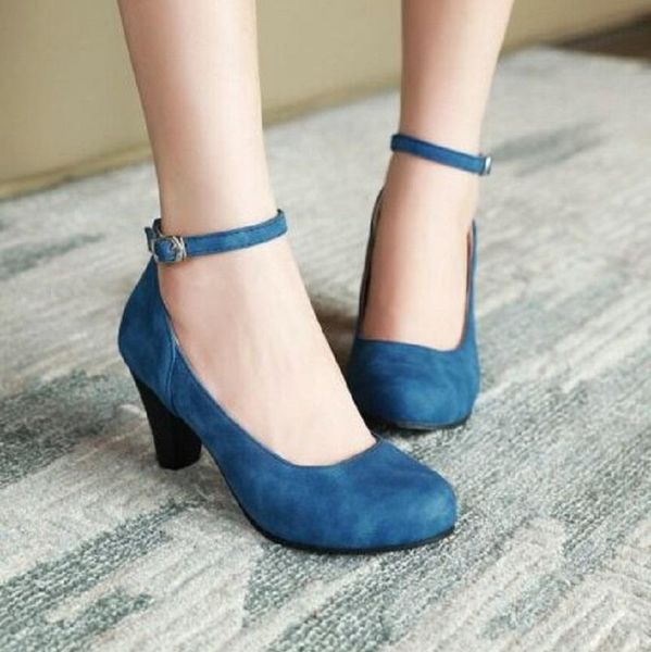 dress shoes women pumps high heels buckle strap office ladies summer round toe chunky sandals zapatos mujer, Black
dress shoes women pumps high heels buckle strap office ladies summer round toe chunky sandals zapatos mujer, Black