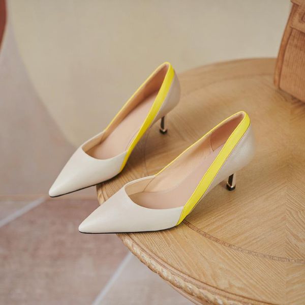 dress shoes osunlina 2021 fashion pumps mixed color pointed toe 6cm thin high heels kid suede handmade shallow elegant office lady, Black
dress shoes osunlina 2021 fashion pumps mixed color pointed toe 6cm thin high heels kid suede handmade shallow elegant office lady, Black