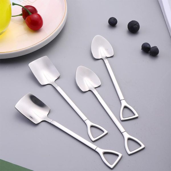 stainless steel shovel spoon coffee dessert engineering retro cute square head kitchen gadget tip flat spoons
stainless steel shovel spoon coffee dessert engineering retro cute square head kitchen gadget tip flat spoons