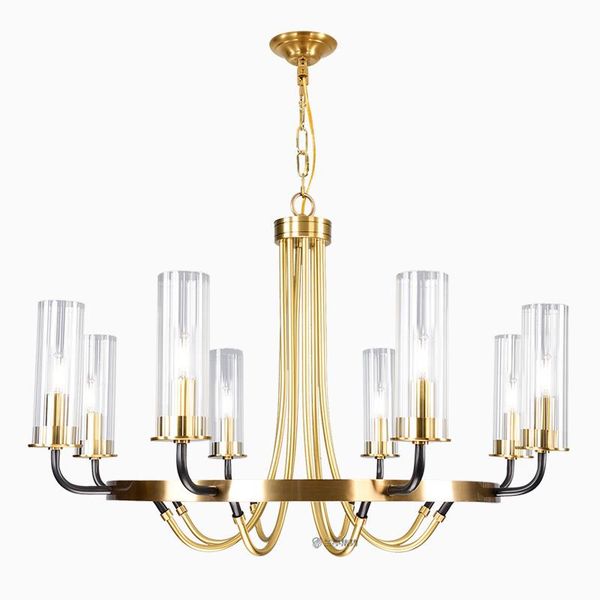postmodern luxury led iron art chandelier nordic glass living room lighting bedroom fixture dining villa hanging lights chandeliers