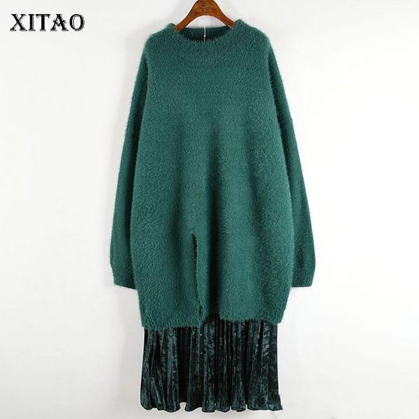 two piece dress xitao split knitted set pleated full sleeve irregular women fashion pullover minority skirt dmy2034, White
two piece dress xitao split knitted set pleated full sleeve irregular women fashion pullover minority skirt dmy2034, White