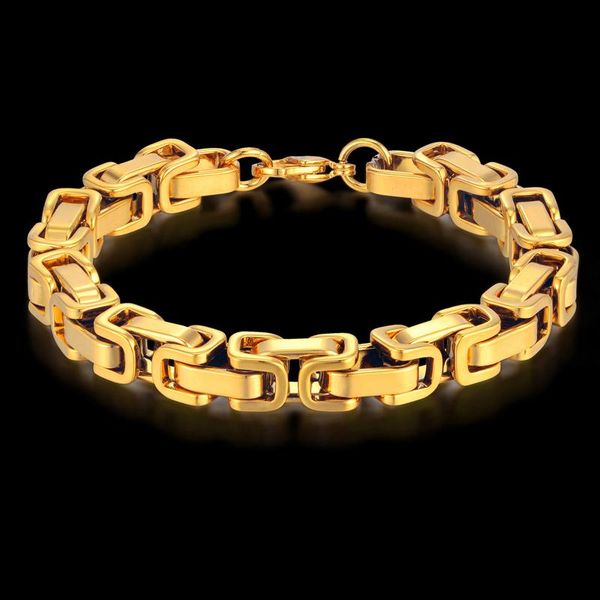 link, chain men's bracelet for man gold color mens stainless steel byzantine box men jewelry male gift pulseira masculine, Black
link, chain men's bracelet for man gold color mens stainless steel byzantine box men jewelry male gift pulseira masculine, Black