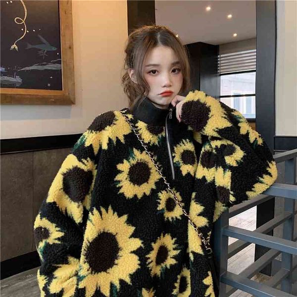 hoodies female winter hoodies korean style loose sunflower impression high grain neck warm oversize pullover top, Black
hoodies female winter hoodies korean style loose sunflower impression high grain neck warm oversize pullover top, Black