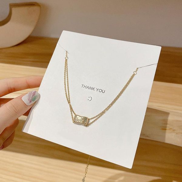 pendant necklaces spring and summer ladies simple double-layer titanium steel necklace gift exquisite jewelry, Silver
pendant necklaces spring and summer ladies simple double-layer titanium steel necklace gift exquisite jewelry, Silver