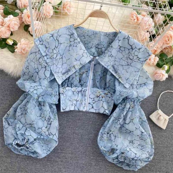 sweet blusas mujer de moda fashion print zipper casual lantern sleeve blouses women chic korean elegant shirt 210514, White
sweet blusas mujer de moda fashion print zipper casual lantern sleeve blouses women chic korean elegant shirt 210514, White