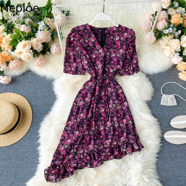 neploe floral print v neck dress women irregular ruffles puff sleeve ladies vestidos summer casual zipper female dresses 210423, Black;gray
neploe floral print v neck dress women irregular ruffles puff sleeve ladies vestidos summer casual zipper female dresses 210423, Black;gray